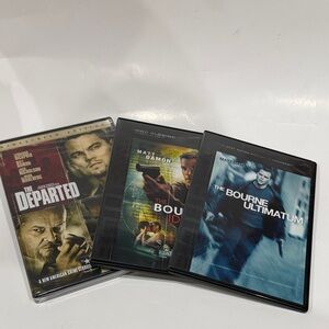 The Departed, The Bourne Identity, The Bourne Ultimatum DVDs 1 unopened